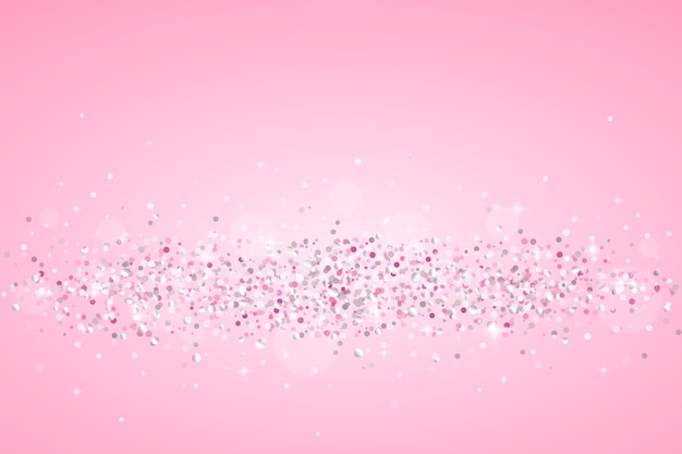 Gratis vector realistische roze en zilveren achtergrond