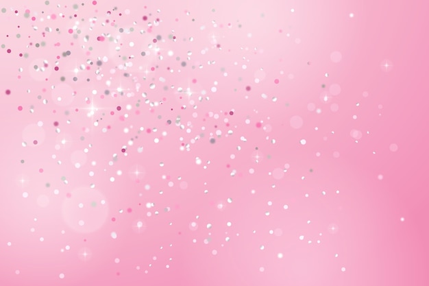 Gratis vector realistische roze en zilveren achtergrond