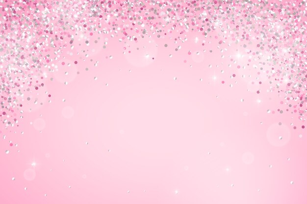 Realistische roze en zilveren achtergrond