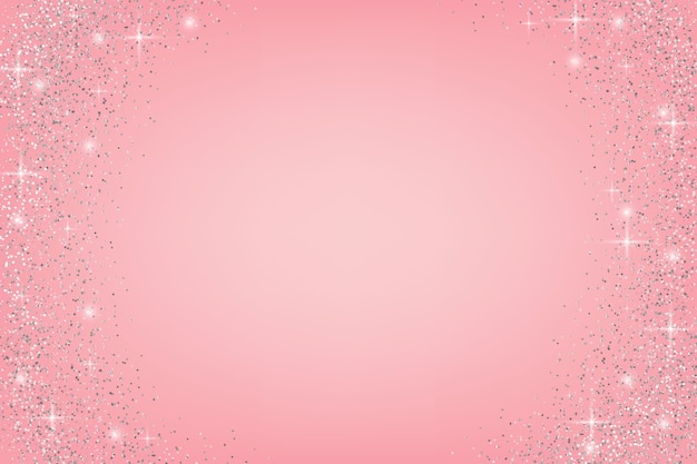 Gratis vector realistische roze en zilveren achtergrond