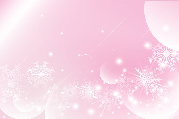 Realistische roze sneeuwvlokachtergrond