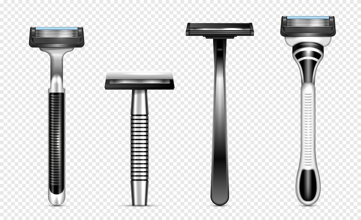 Gratis Vector realistische scheermesset voor mannen