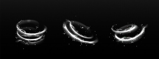 Realistische set van abstract energie-spineffect