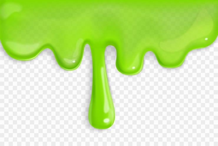 Gratis Vector realistische slijmachtergrond met groene geleivloeistof op transparante vectorillustratie als achtergrond