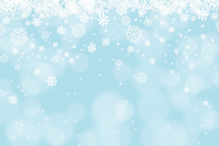 Gratis Vector realistische sneeuwvlokrand