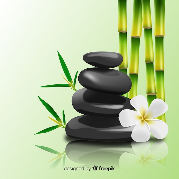 Gratis vector realistische spa achtergrond