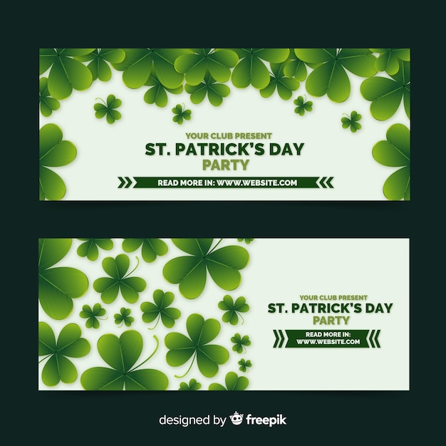 Gratis vector realistische st. patrick's dag banner