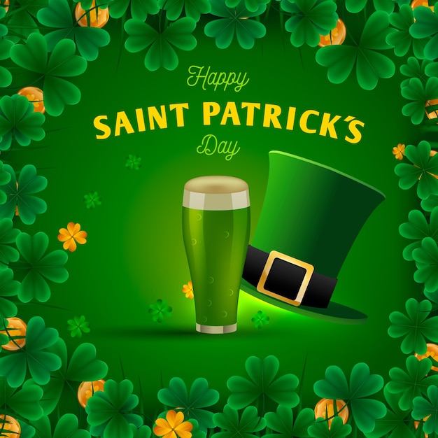 Gratis vector realistische st. patrick's dag