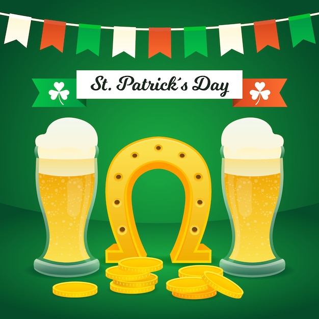 Realistische st. patrick's day bieren