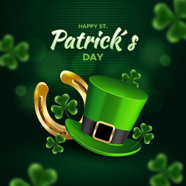 Gratis vector realistische st. patrick's day concept