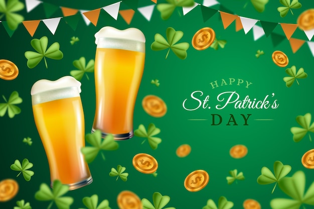 Realistische st. patrick's day illustratie