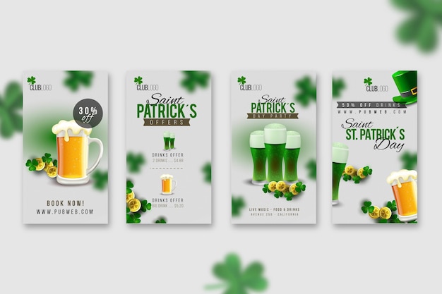 Realistische st. patrick's day instagram-verhaal