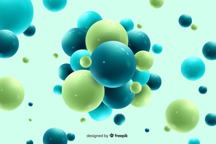 Gratis Vector realistische stromende glanzende ballenachtergrond