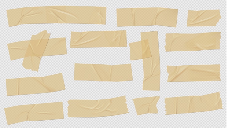 Gratis Vector realistische tape-verzameling
