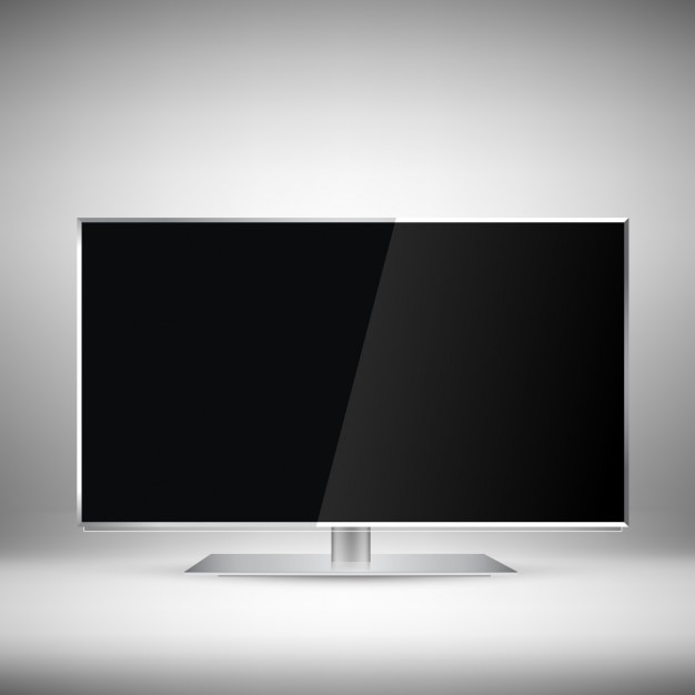 Gratis vector realistische televisie-ontwerp