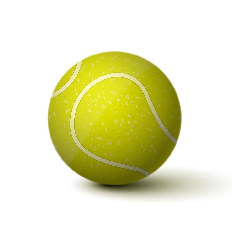 Gratis Vector realistische tennisbal pictogram geïsoleerd