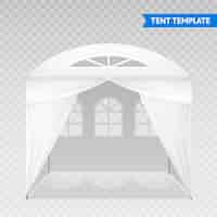 Gratis vector realistische tent template