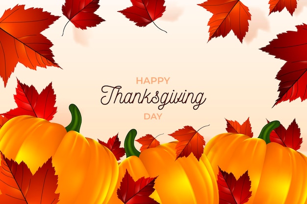 Gratis vector realistische thanksgiving achtergrond