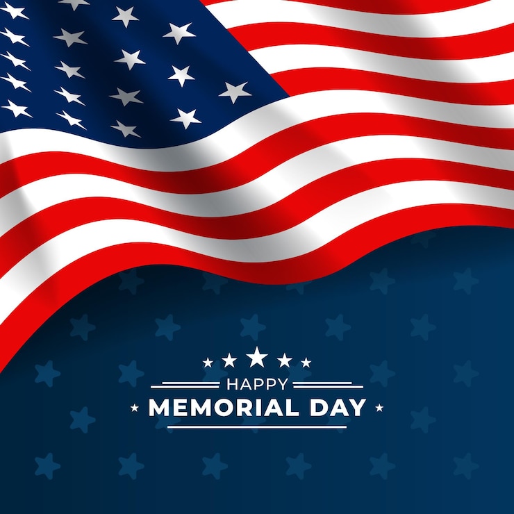 Gratis Vector realistische usa herdenkingsdag illustratie