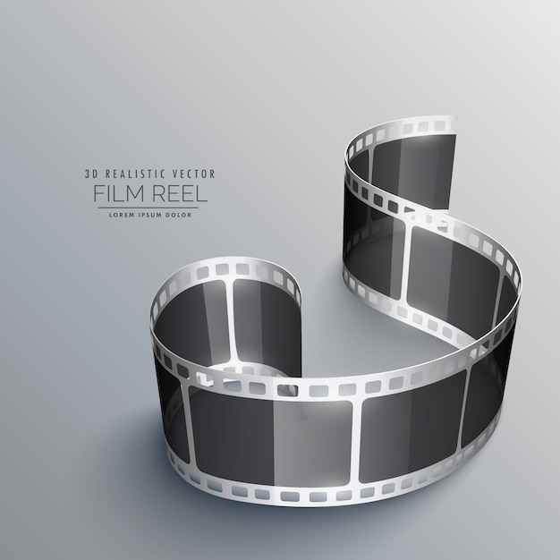 Realistische vector 3d film strip achtergrond