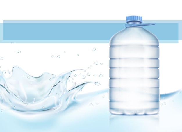 realistische vectorillustratiebanner Plastic waterbanner met waterplons