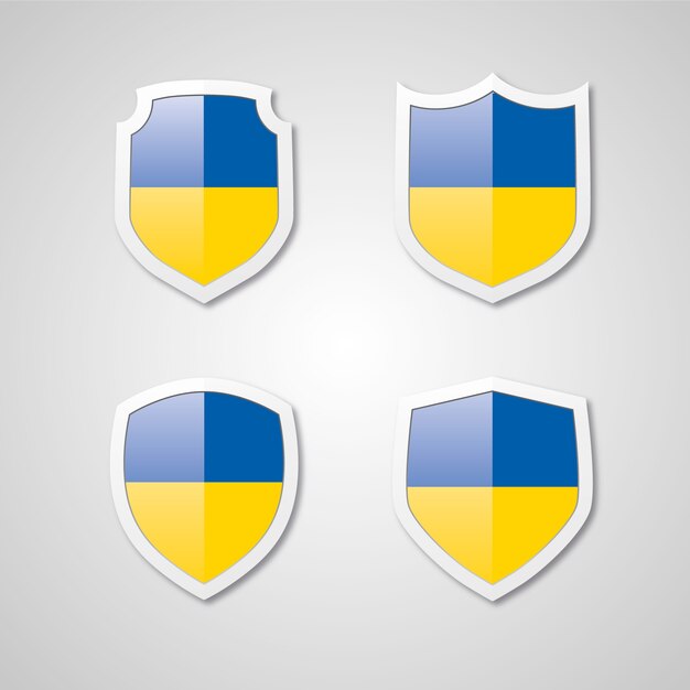 Realistische verzameling nationale emblemen van Oekraïne