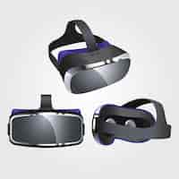 Gratis vector realistische virtual reality-headset