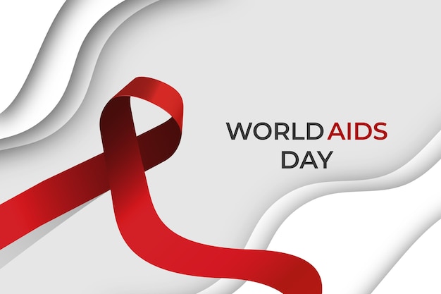 Realistische wereld aids dag achtergrond