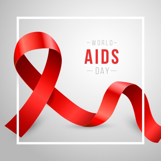 Realistische wereld aids dag illustratie