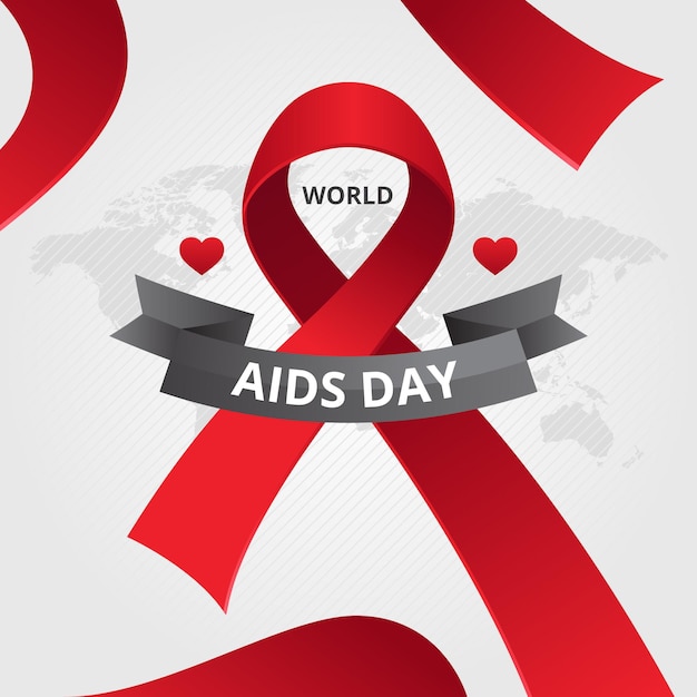 Gratis vector realistische wereld aids-dag