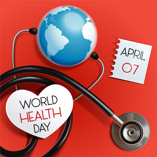 Realistische wereld gezondheid dag achtergrond