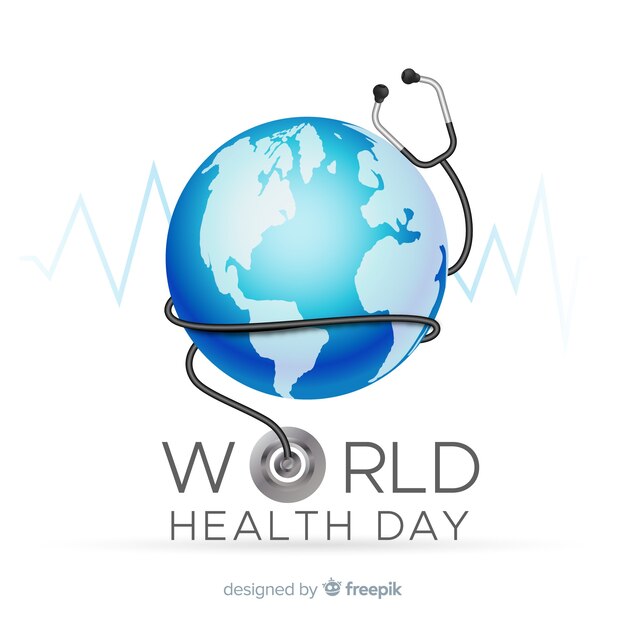 Realistische wereldgezondheidsdag achtergrond