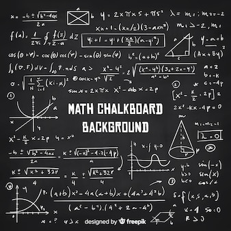Realistische wiskunde schoolbord achtergrond