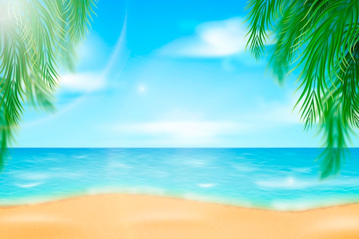 Gratis Vector realistische zomer achtergrond