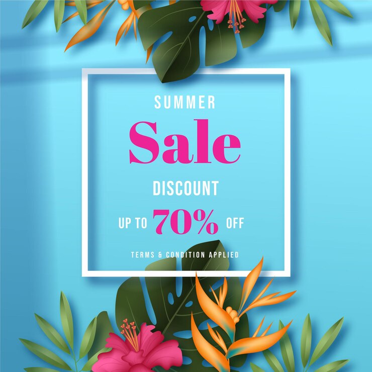 Gratis Vector realistische zomer verkoop illustratie