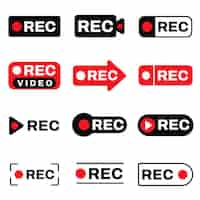 Gratis vector rec label set verpakking