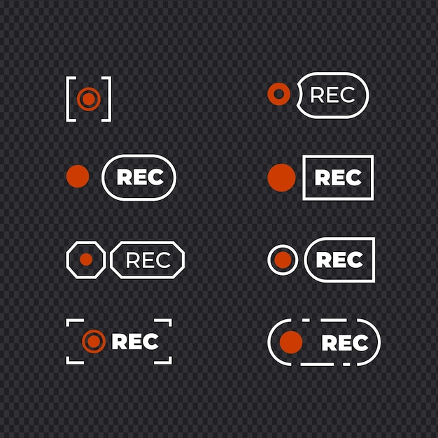 Gratis vector rec label set verpakking