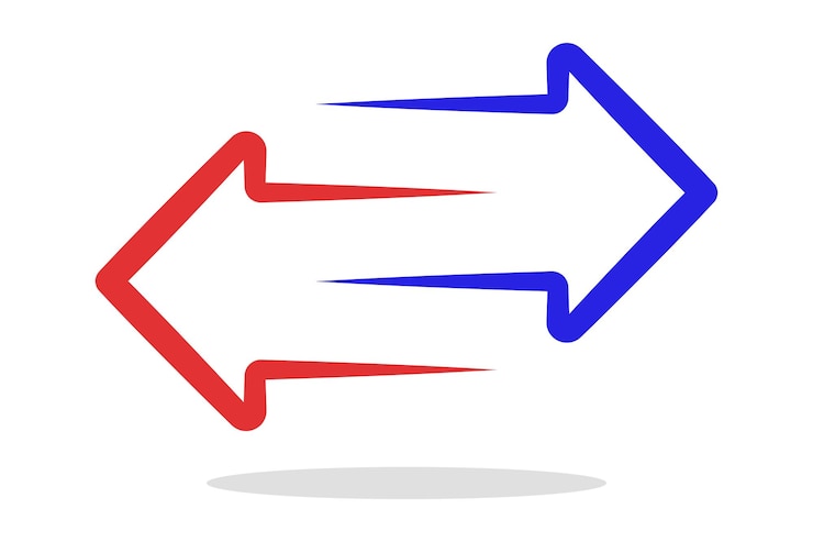 Gratis Vector rechte en linker pijl dunne uiteinden