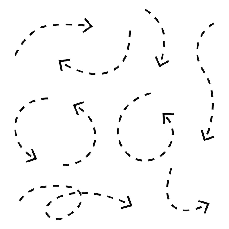 Gratis Vector rechthoek gebroken lijnen pijlen