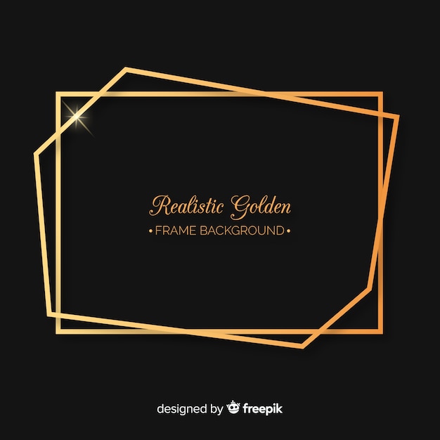 Gratis vector rechthoekig gouden frame