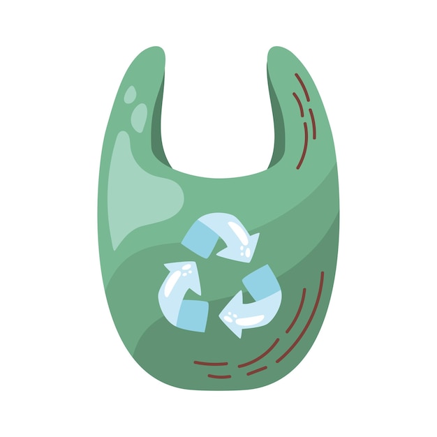 Gratis vector recyclingsymbool op zakontwerp