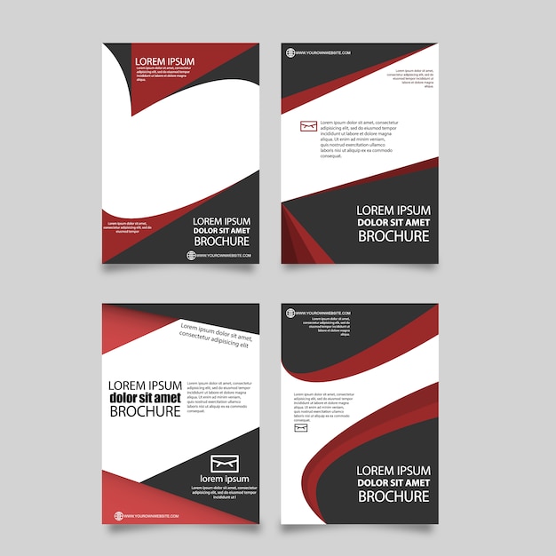 Gratis vector red brochure template