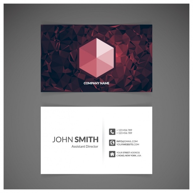 Red business card design