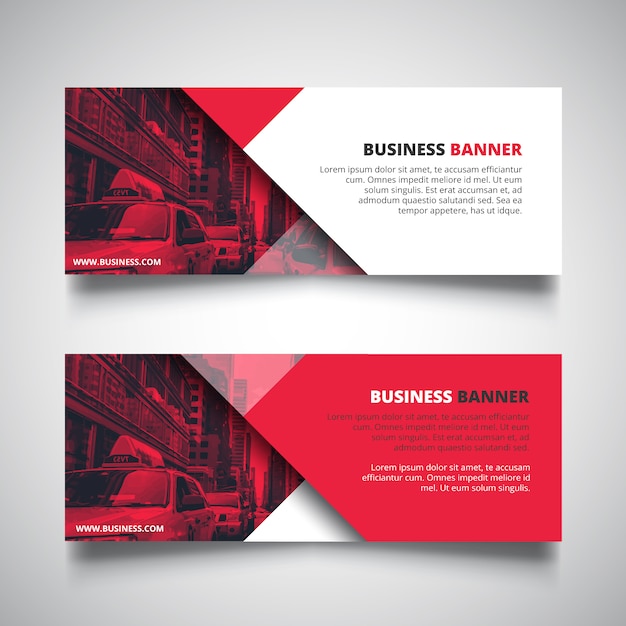 Gratis vector red corporate business banner