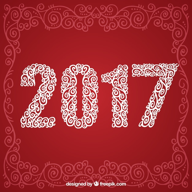 Red New Year 2017 Achtergrond