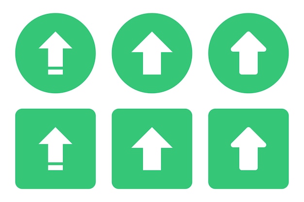 Gratis vector reeks groene pijlen