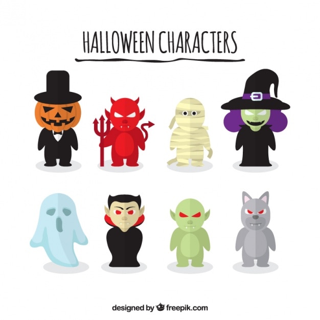 Gratis vector reeks halloween eng tekens