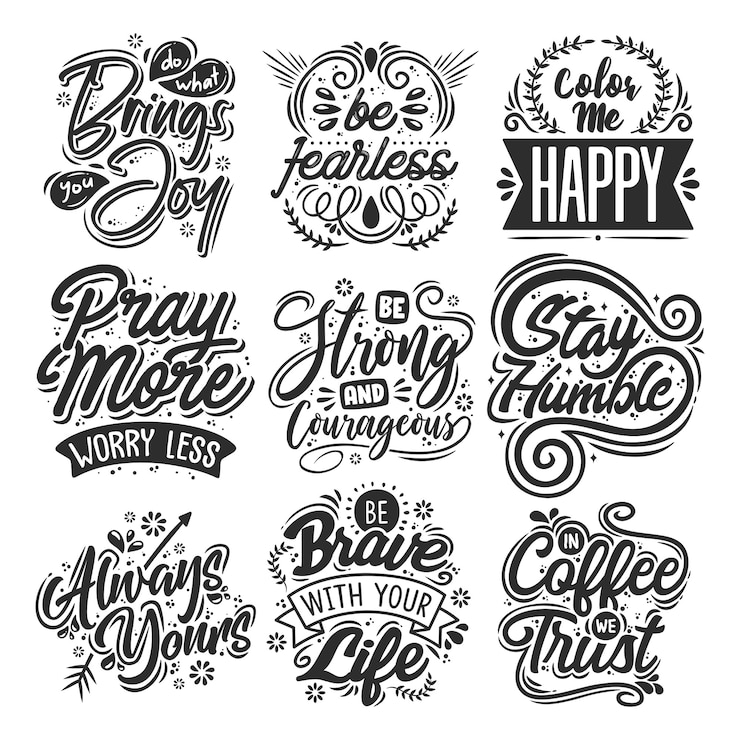 Gratis Vector reeks retro vintage motievencitaten