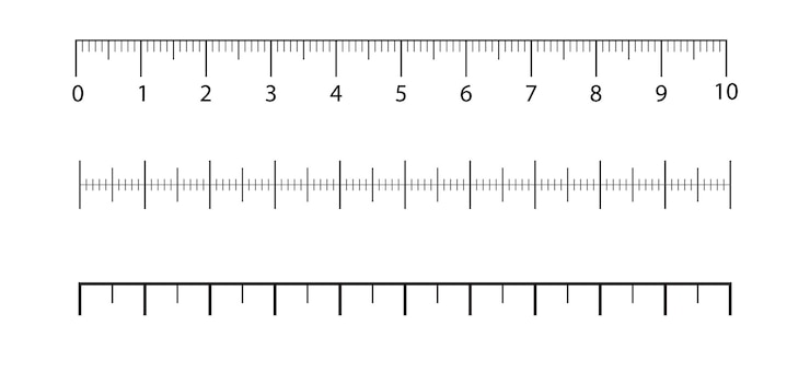 Gratis Vector regelaars inch- en metrische regelaarssjabloon maatwerktuig blanke meetschaalindicator schaal voor een regelaar in centimeter en centimeter