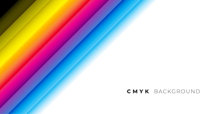 Gratis Vector regenboog cmyk kleuren lijn streep achtergrond